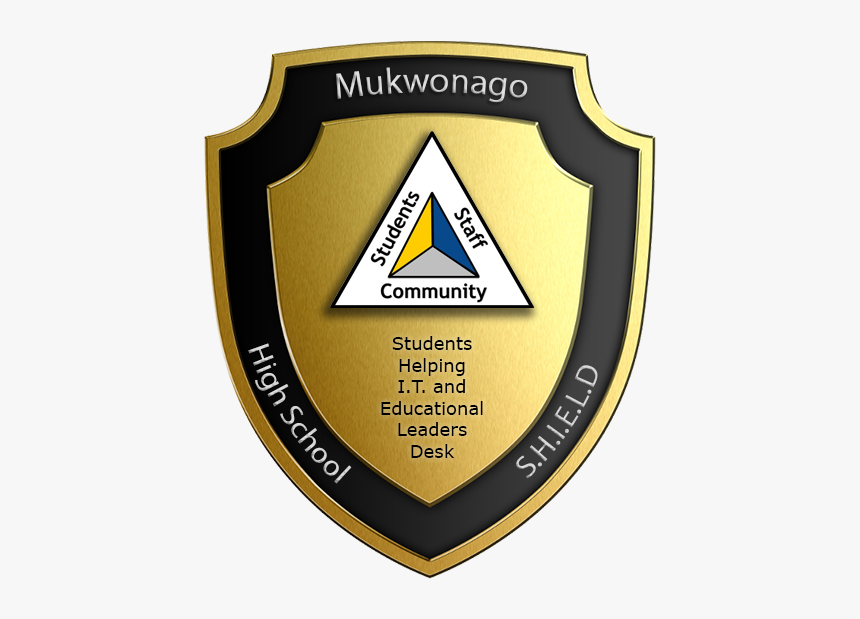 Black Golden Shield Png, Transparent Png