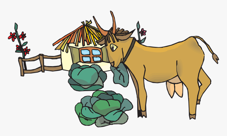 Goats In Garden Clipart, HD Png Download