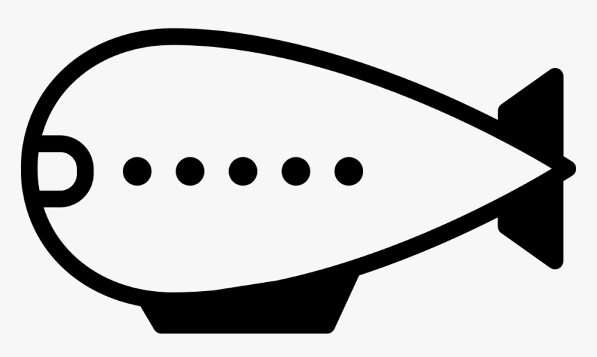 Zeppelin Facing Left, HD Png Download