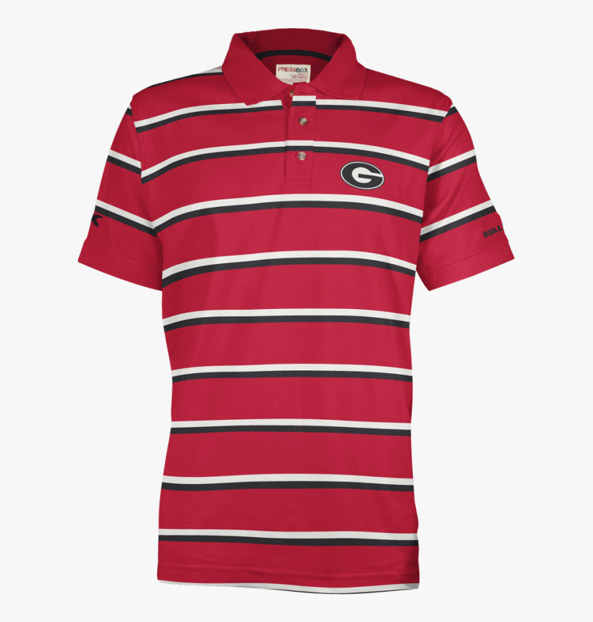 Georgia Bulldogs Pressbox Striped Polo - International Breast Cancer Study Group, HD Png Download