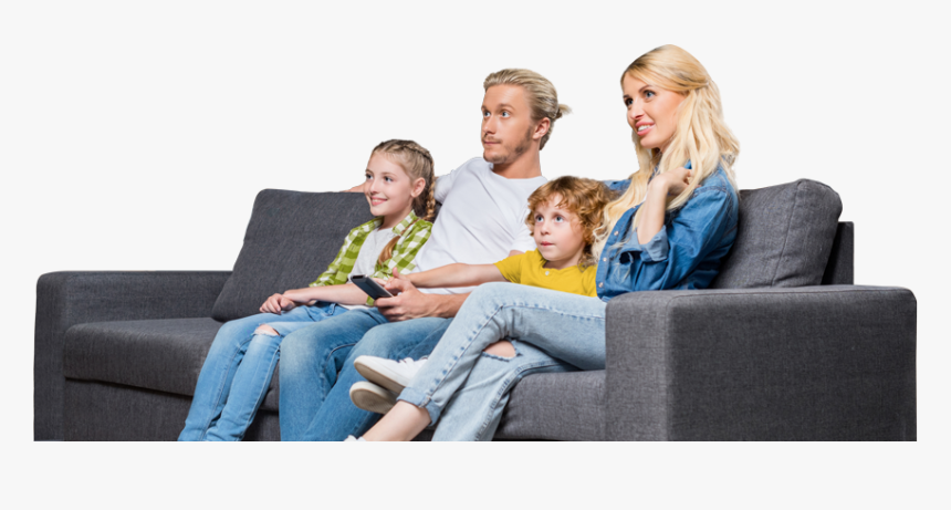 Family Couch Tv Png, Transparent Png