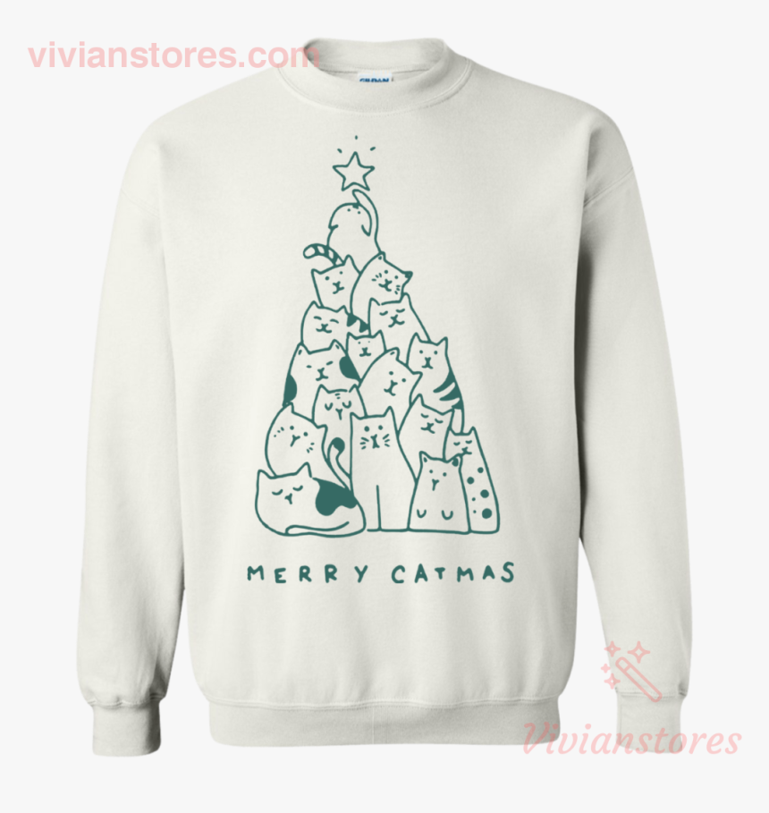Cat Christmas Tree Sweater, HD Png Download