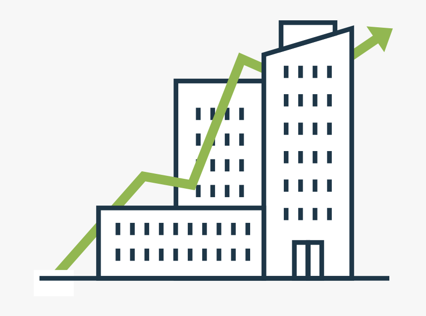 Buildings With Leaves And Money - Architecture, HD Png Download