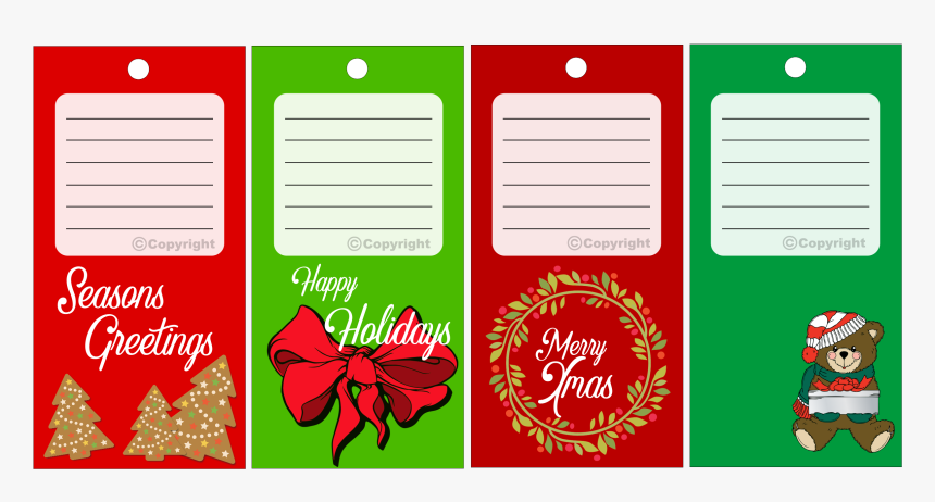 Xmas Gift Tag Set - Carmine, HD Png Download