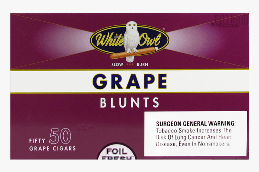 White Owl Blunt Grape Box - Label, HD Png Download