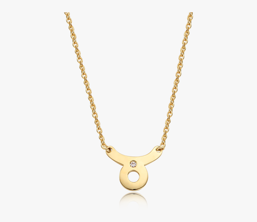 14k/18k Solid Gold Taurus Zodiac Sign Necklace - Necklace, HD Png Download