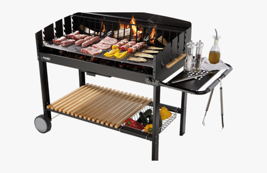 Grill Png - Barbecue A Legna Con Rotelle, Transparent Png