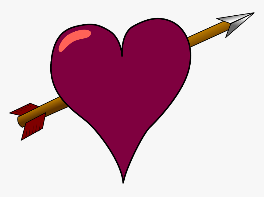 Bow N Arrow Heart, HD Png Download