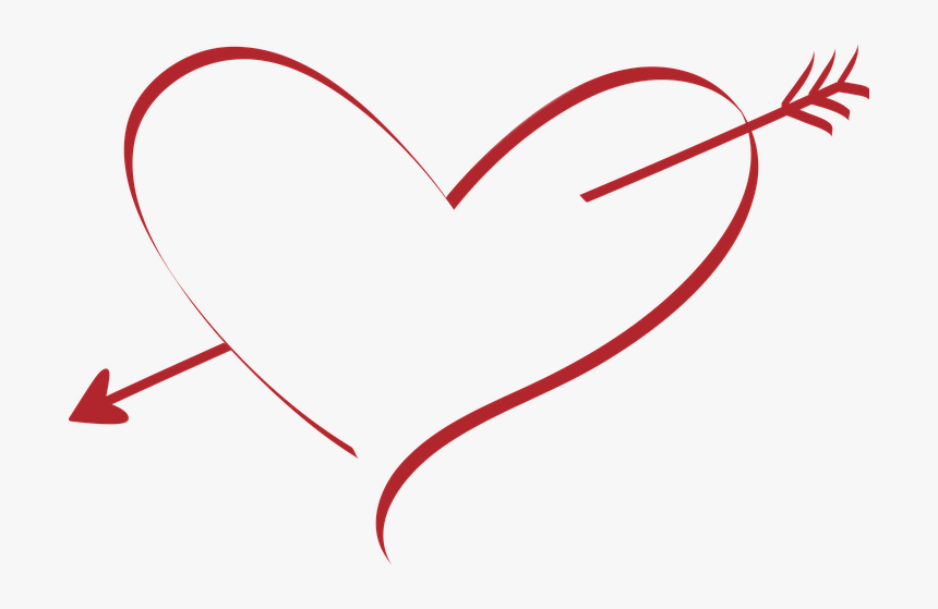 #heart #red #arrow - Transparent Heart With Arrow, HD Png Download