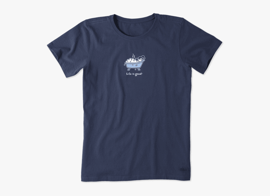 Women S Bubble Bath Vintage Crusher Tee - Life Is Good T Shirt Vintage Womens, HD Png Download