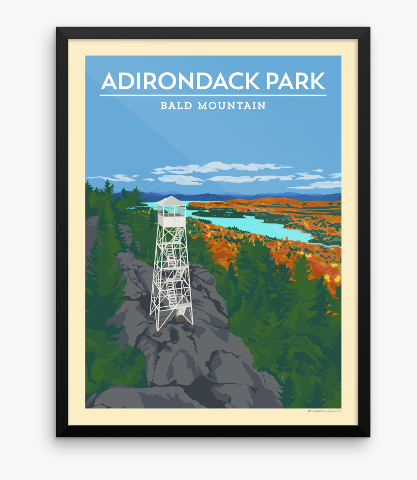 Vintage Poster - Adirondack Park, HD Png Download