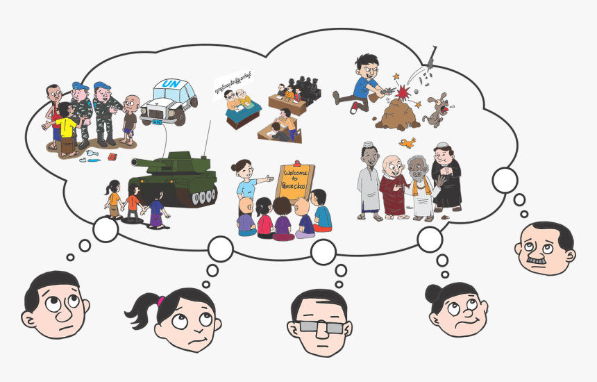 Transparent Thinking Person Png - Conflict Thinking, Png Download