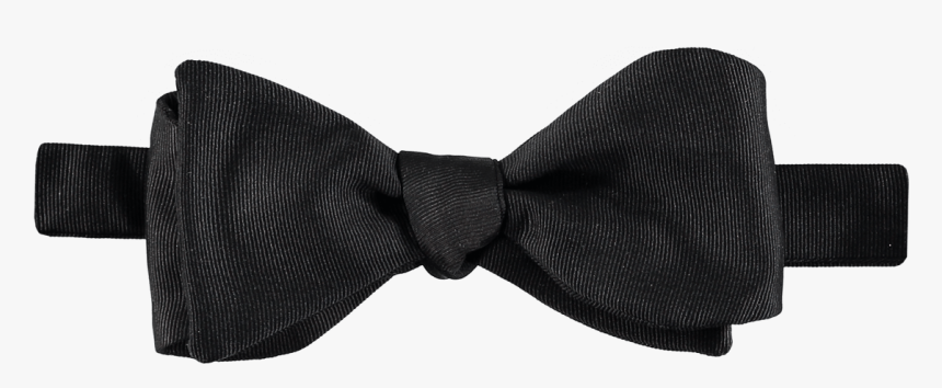 Menswear Bow Tie Self Tie Black Grosgrain Butterfly - Motif, HD Png Download