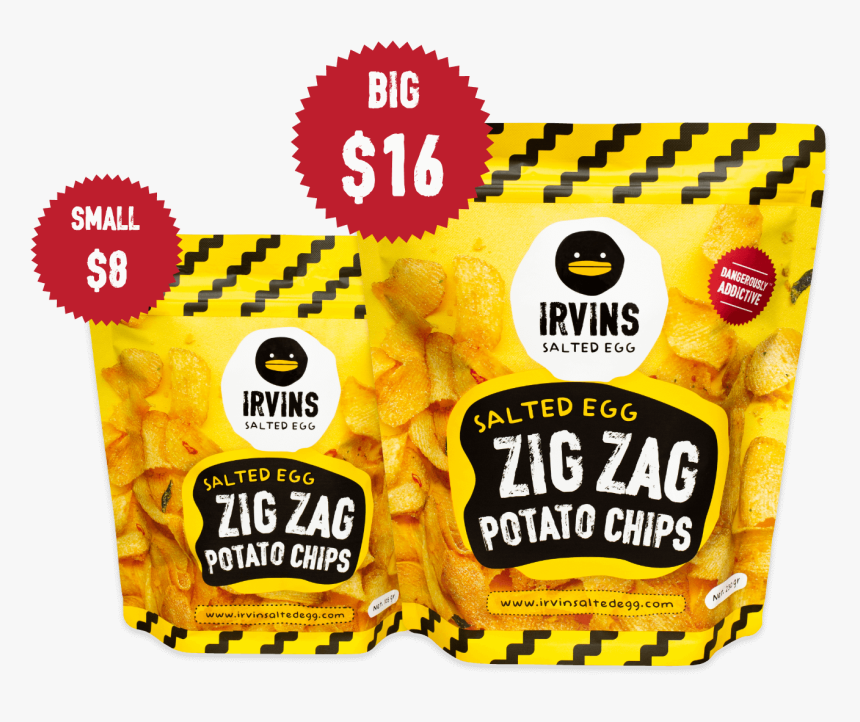 Irvins Salted Egg Zig Zag, HD Png Download