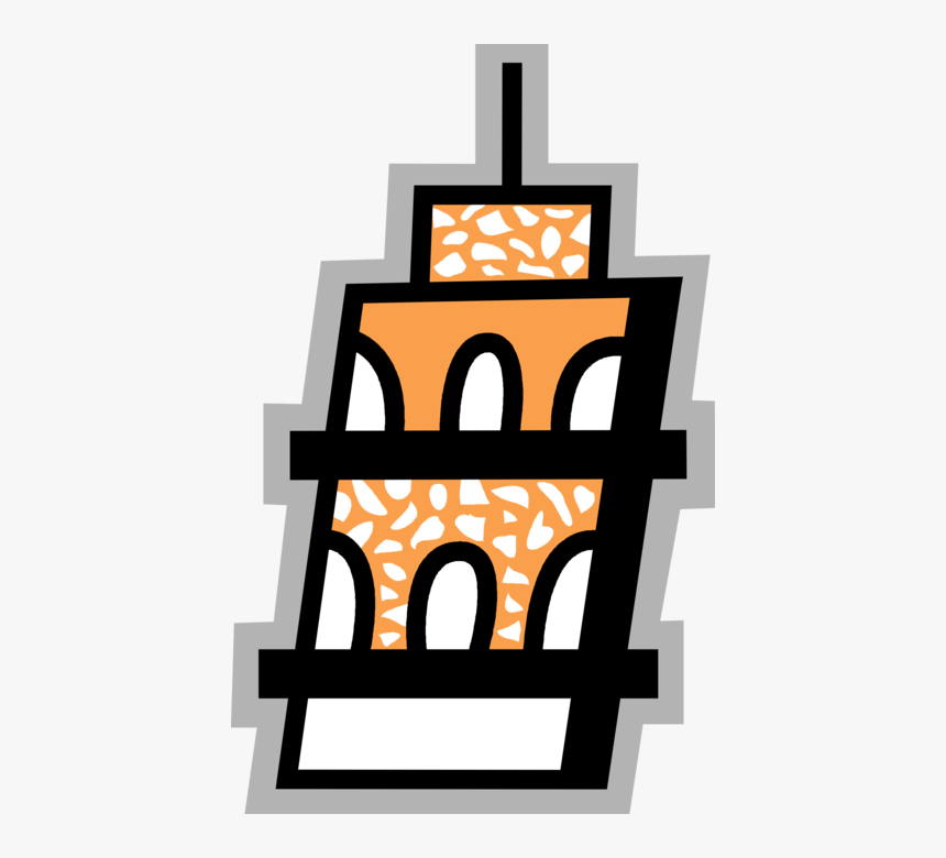 Vector Illustration Of Leaning Tower Of Pisa Campanile, HD Png Download