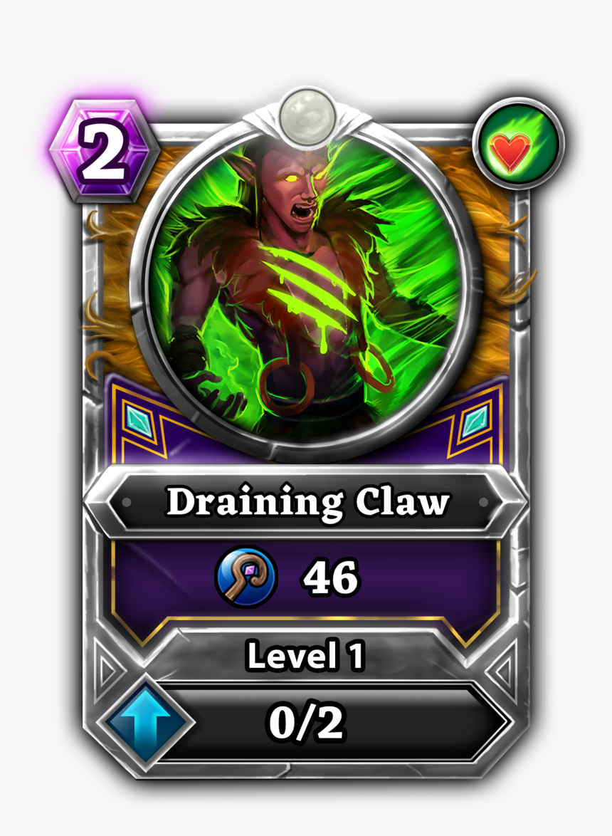 Draining Claw Card - Video Game, HD Png Download