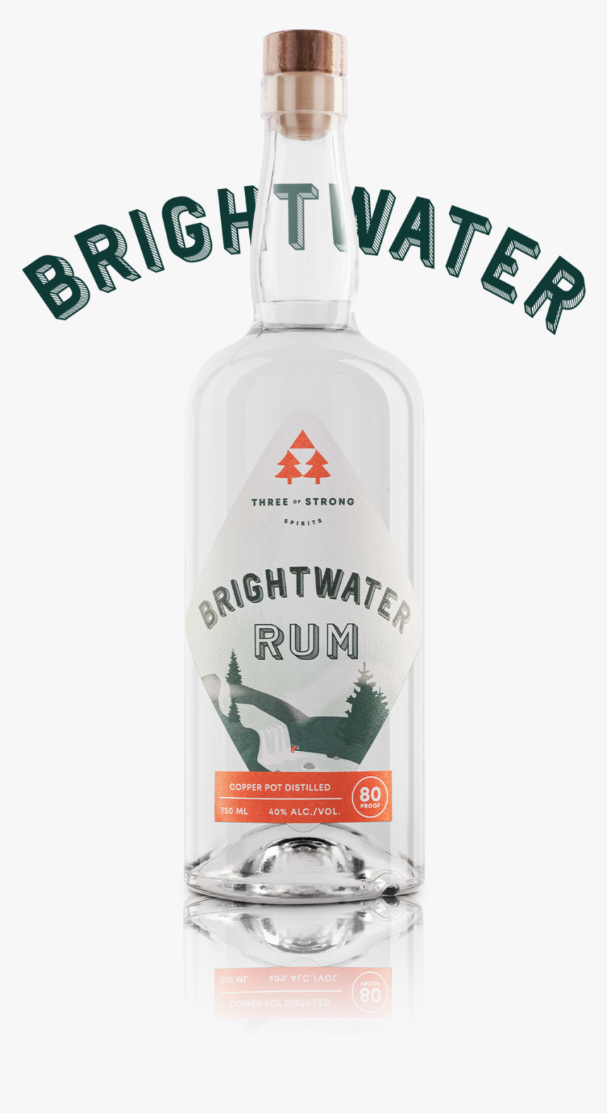 Three Of Strong Spirits, Brightwater Rum - Vodka, HD Png Download