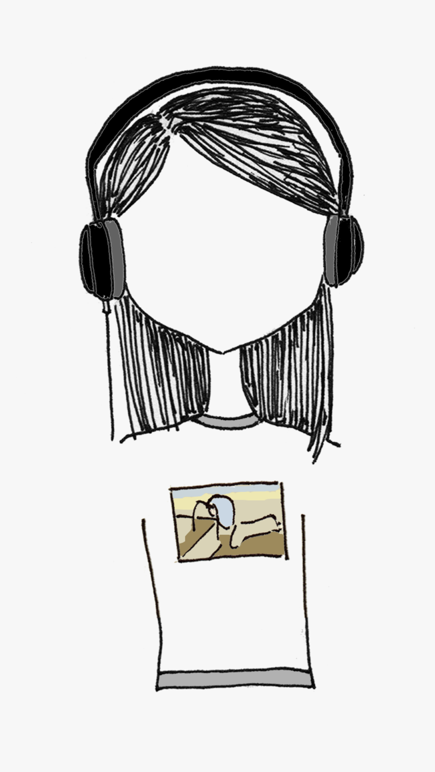 Music Girl - Sketch, HD Png Download