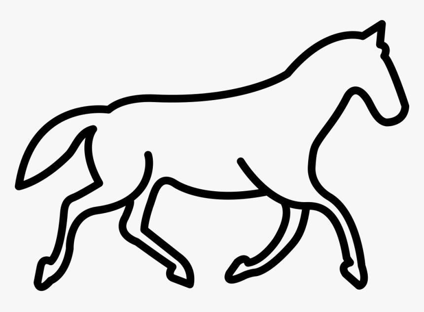 Transparent Horse Clipart Outline - Horse Icon Outline, HD Png Download