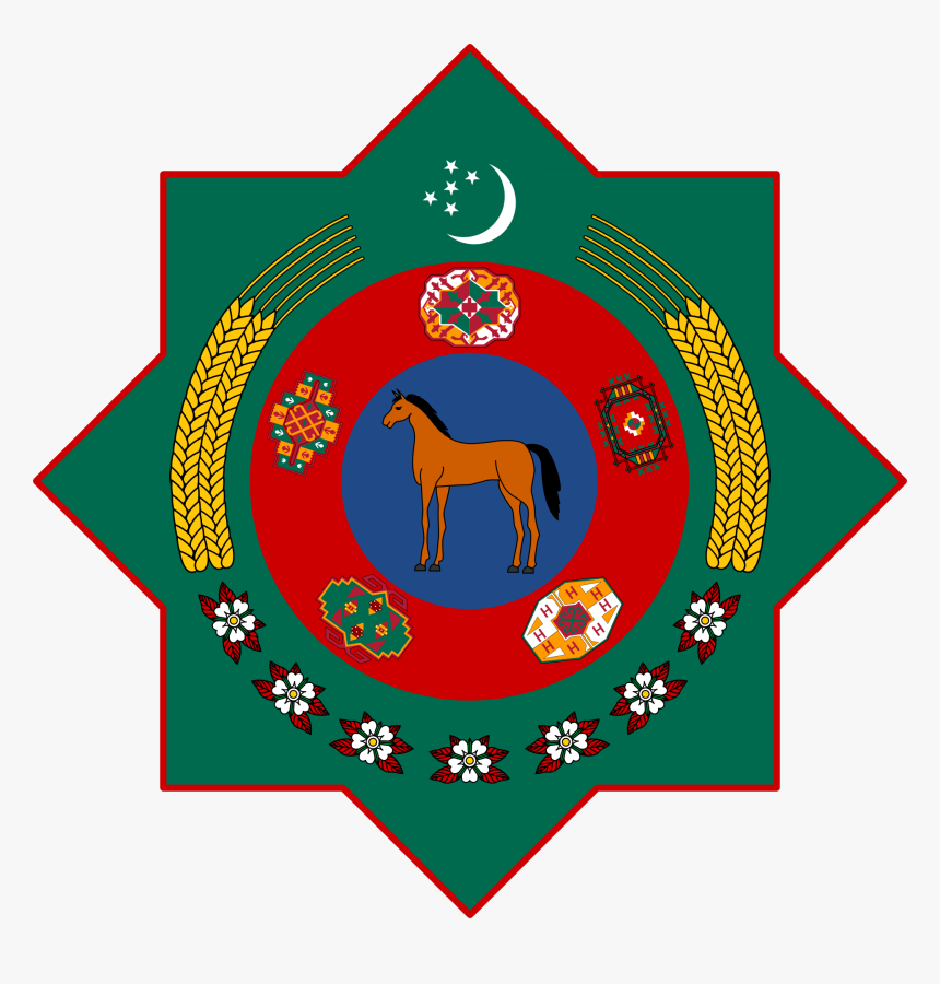 Turkmenistan Coat Of Arms, HD Png Download