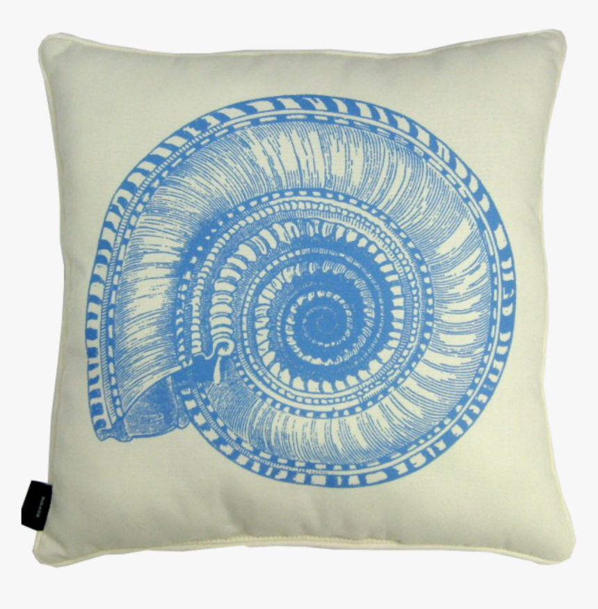 Blue Shell Coastal Pillow, HD Png Download