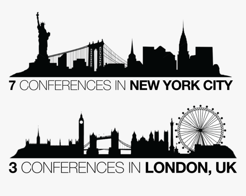 Waff Website Tedxteen Stats Cities Jan2018-01 - New York City Silhouette, HD Png Download