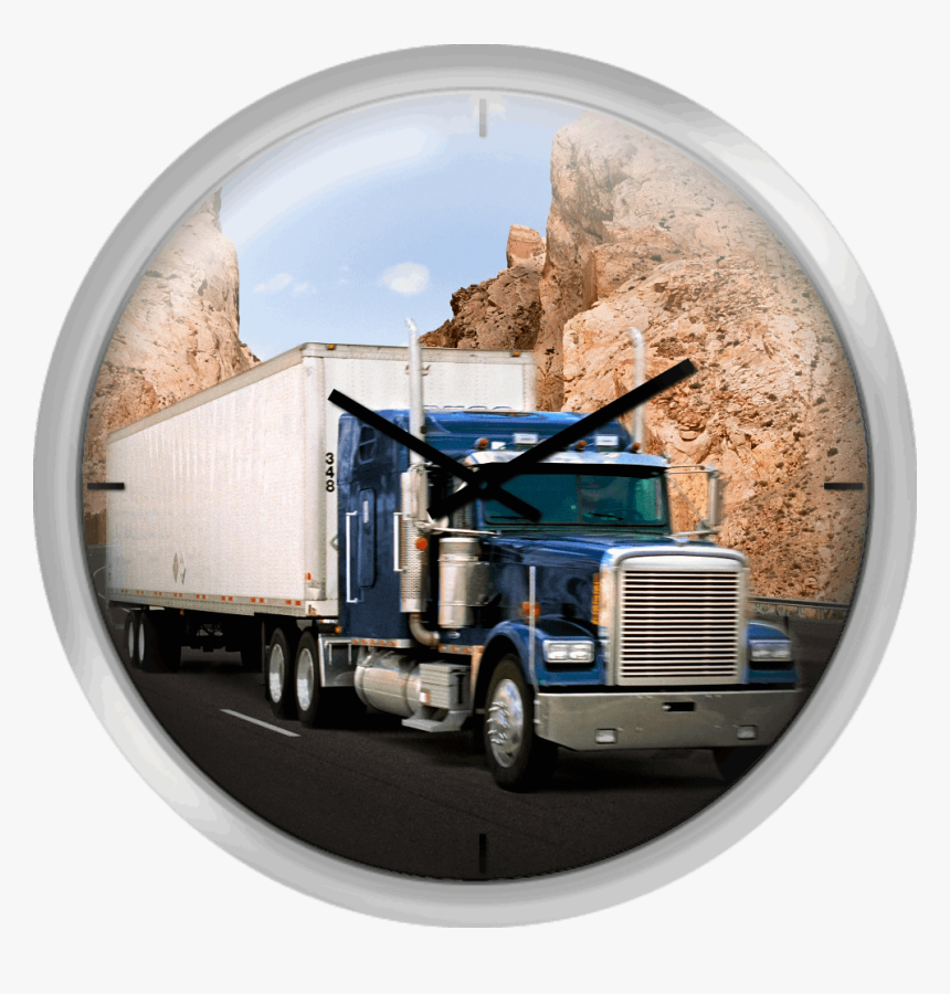 Tractor Trailer Truck On Highway - Trailer Truck, HD Png Download