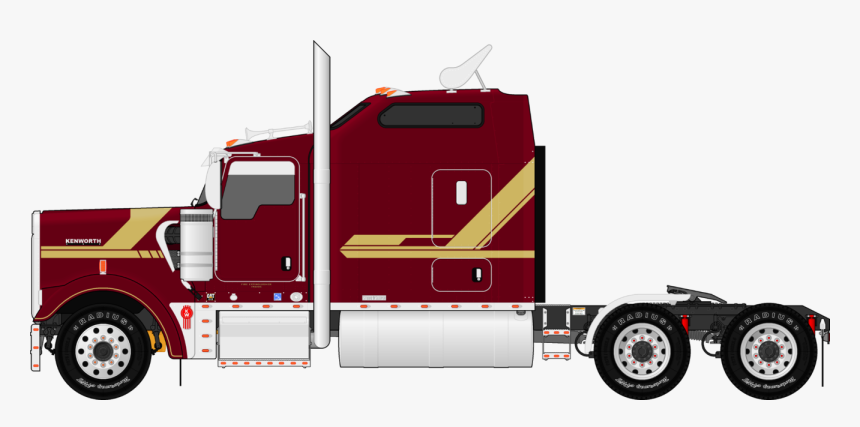Clip Art Freeuse Download W L Sleeper Class Tractor - Drawings Of Kenworth Trucks, HD Png Download