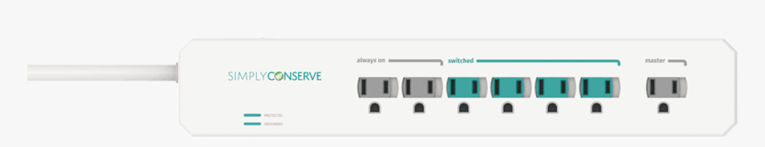 7-outlet Advanced Power Strip - Ethernet Hub, HD Png Download