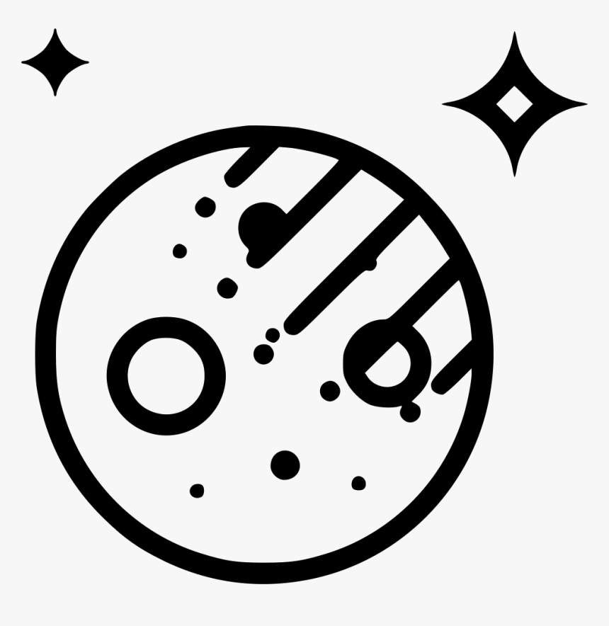 Moon Stars Night - Full Moon And Stars Icon, HD Png Download
