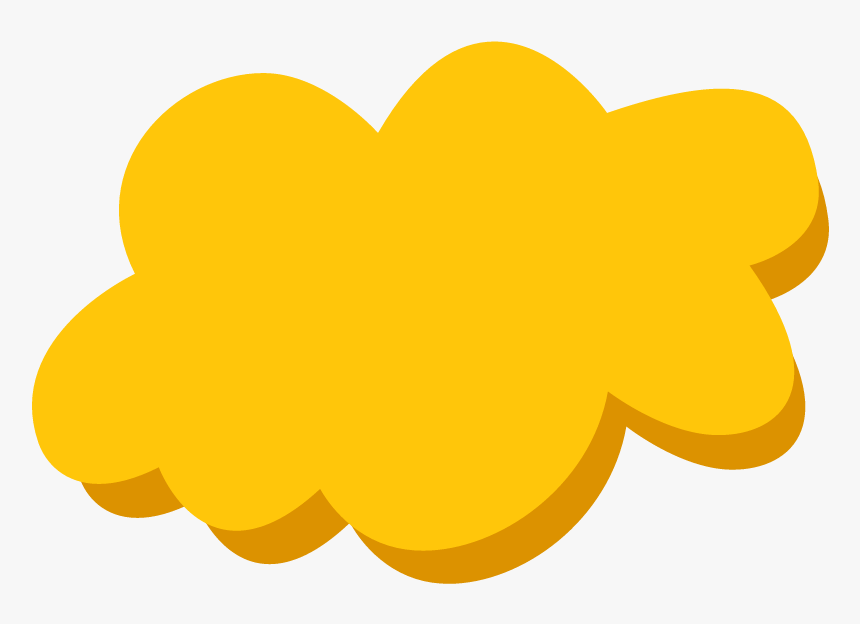 #clouds #shape #yellow, HD Png Download