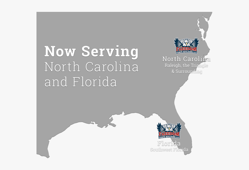 Now Serving North Carolina And Florida - Half The Population Maps, HD Png Download