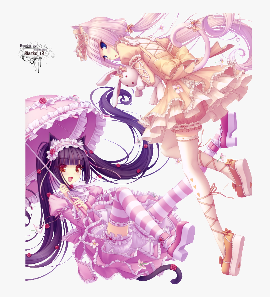 Chocolat Et Vanilla Neko, HD Png Download