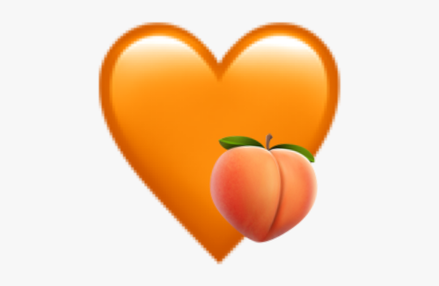 #naranja #orange #fruta #fruit #corazon #heart #emoji - Heart, HD Png Download