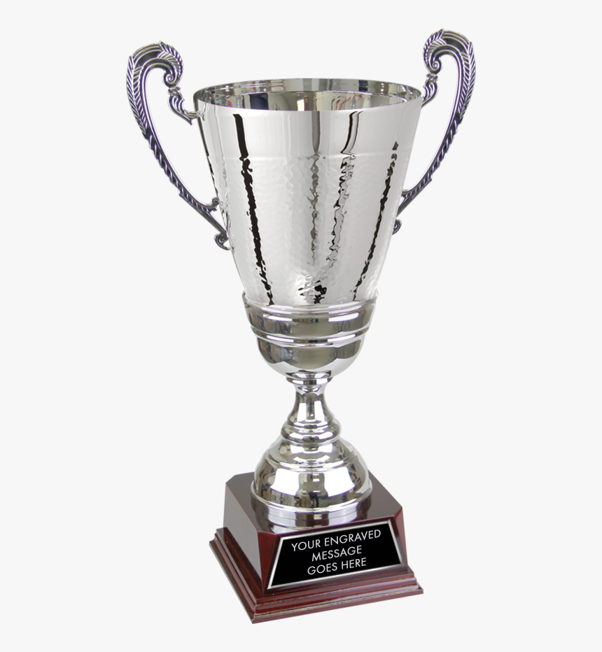 Metal Hammered Finish Silver Cup On Rosewood Piano - Trophy, HD Png Download