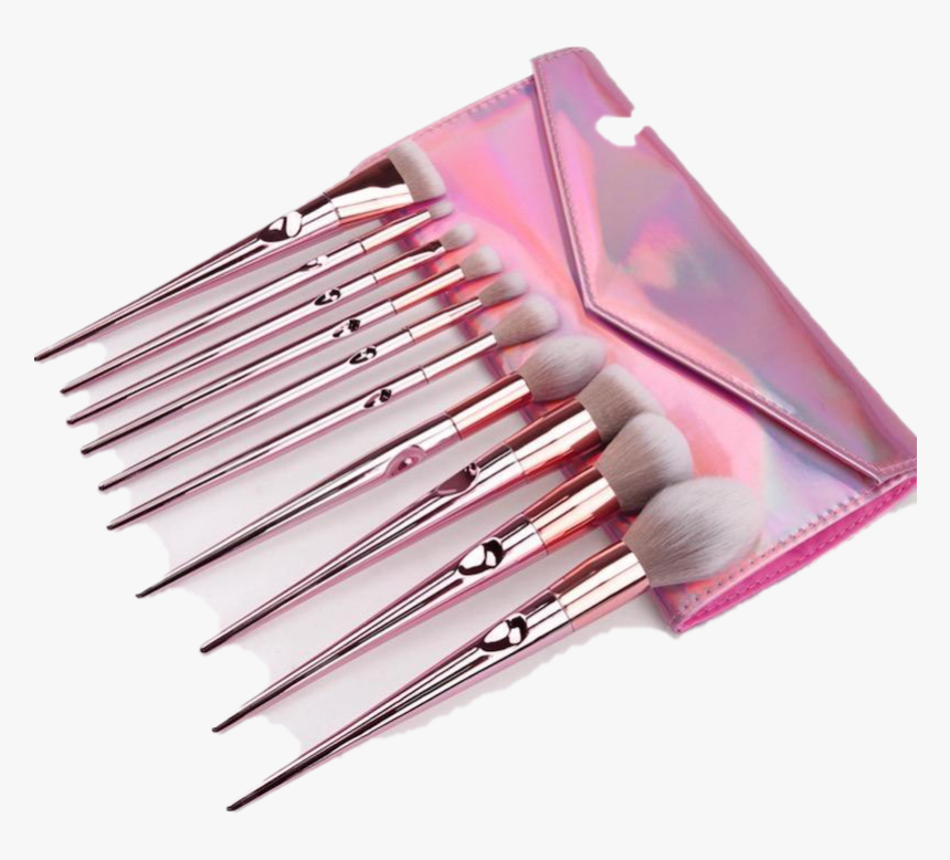 Pink Makeup Brush Set Png Pic - Makeup Brush, Transparent Png