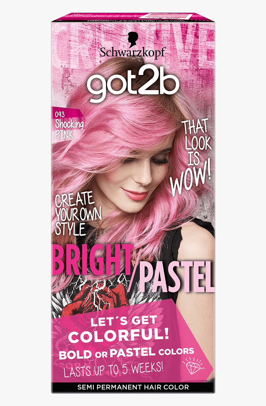 Got2b Color Com Bright Pastel 093 Shocking Pink - Got2b Pink Hair Dye, HD Png Download
