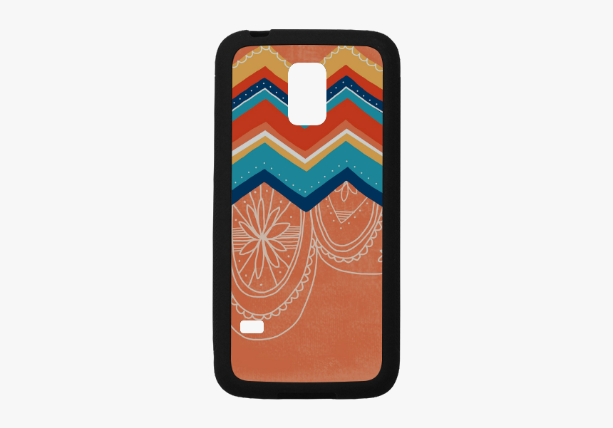 Colorful Chevron Orange Background Rubber Case For - Iphone, HD Png Download