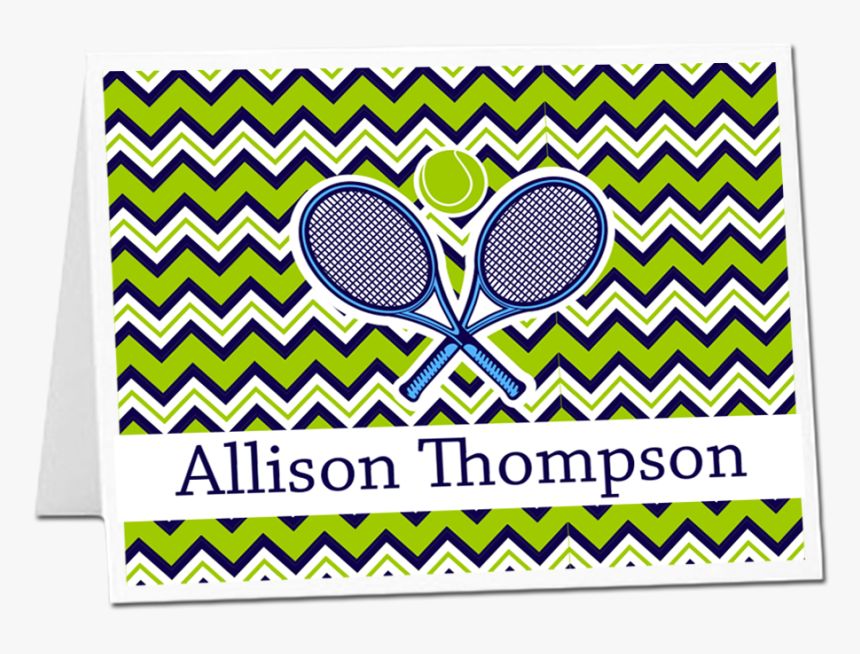 Personalized Chevron Tennis Stationery 
 Title Personalized - Textile, HD Png Download