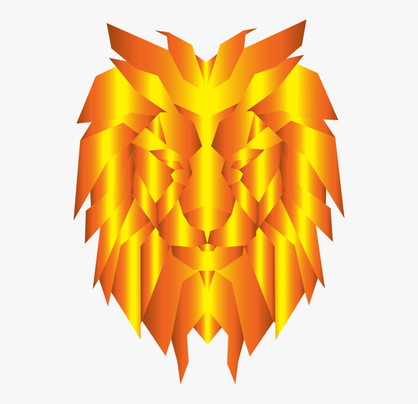 Leaf,symmetry,yellow - Lion, HD Png Download