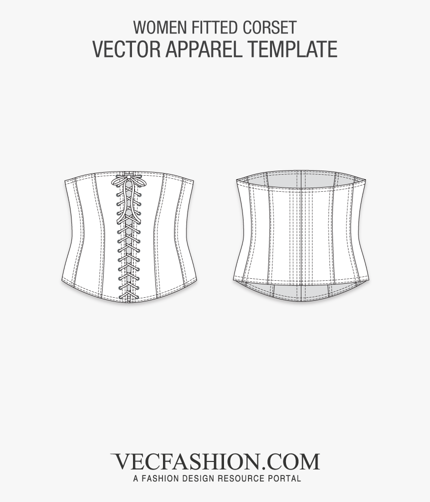 Women Corset Vector Template - Ap, HD Png Download