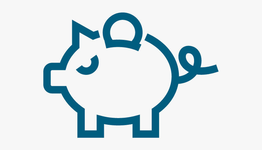 Cartoon Transparent Background Piggy Bank, HD Png Download