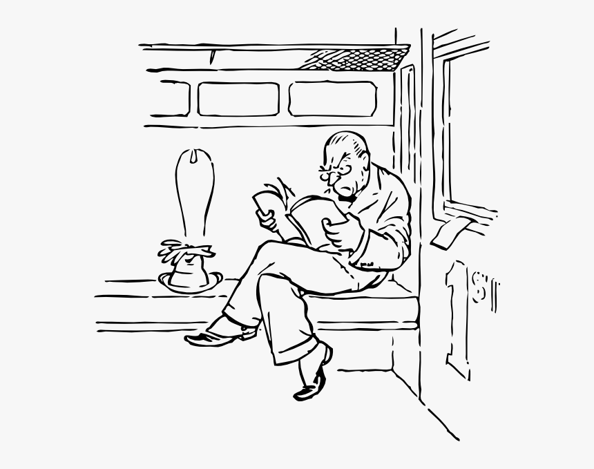 Irritated Man On A Train Svg Clip Arts - Passenger Clipart Black And White, HD Png Download