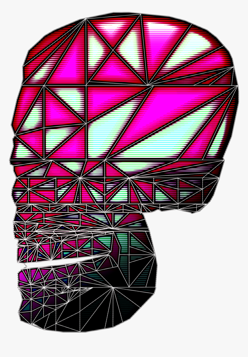 Skull Glass Pane - Illustration, HD Png Download