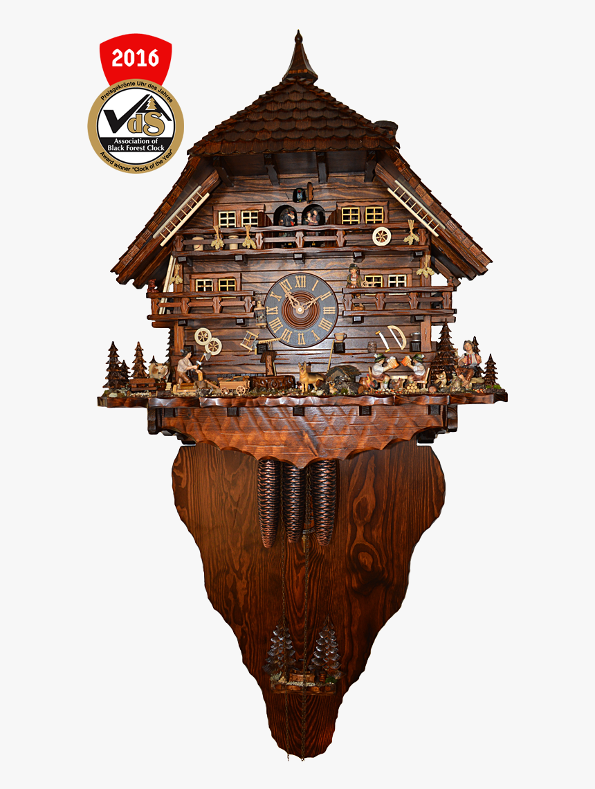 8 Day Swiss Style Farmhouse - Swiss Cuckoo Clock, HD Png Download