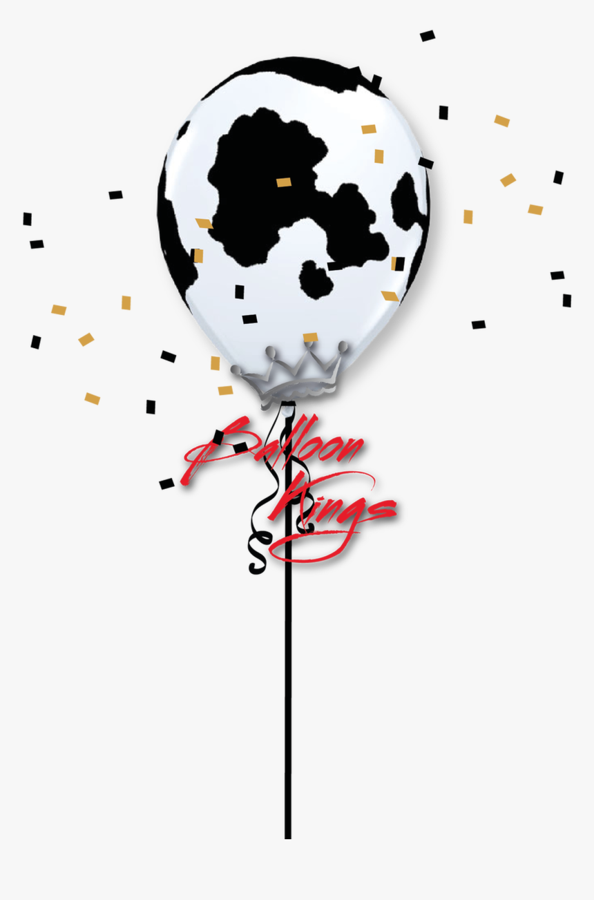 11in Cow Printed - Cow Print Balloon Png, Transparent Png