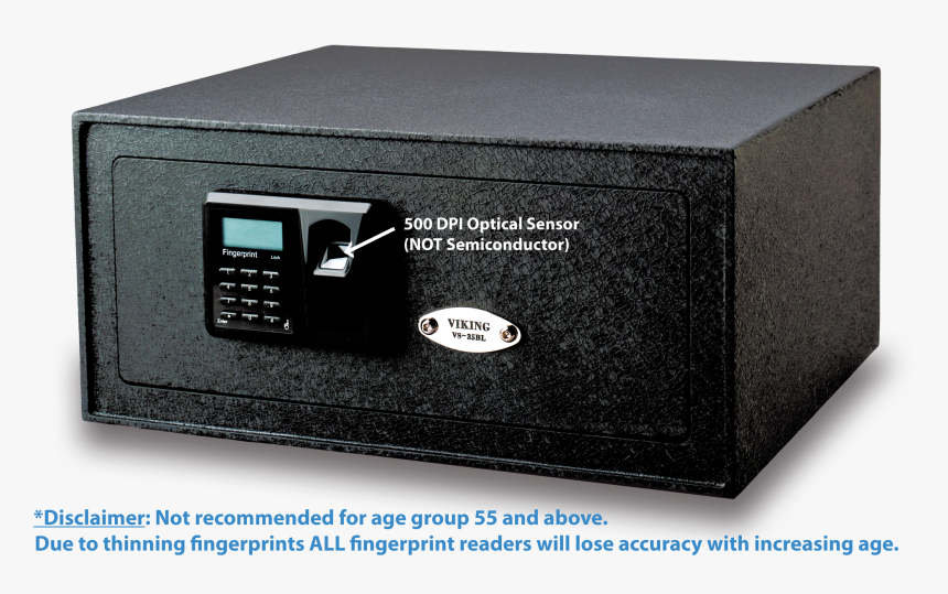 Viking Security Safe Vs-35blx Biometric Safe Fingerprint, HD Png Download