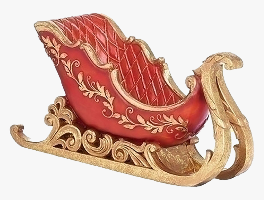 Christmas Sled Png File - Gold, Transparent Png