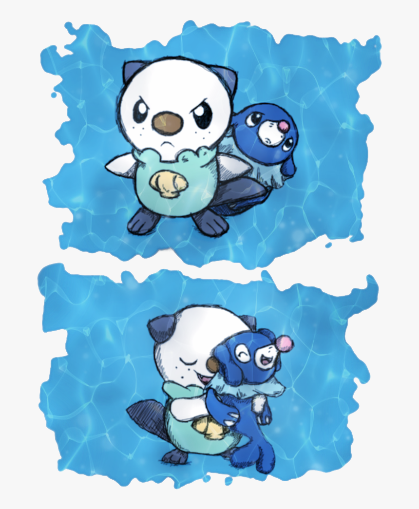 Awww You Go Oshawott Protect Poor Popplio From The - Video Game, HD Png Download