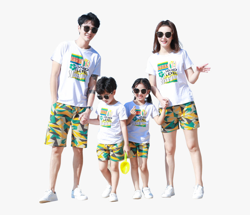 Kids Family Outfits Short Sleeve T Shirt Casual Color - Vacation, HD Png Download